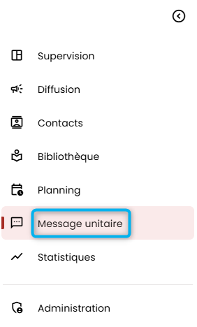 Cette image pr&eacute;sente la colonne des menus.